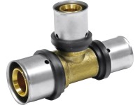 PIPETEC Lisovací redukovaný T-kus PFT201616 medený, 20x2 - 16x2 - 16x2