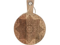Koopman Doska na krájanie so vzorom mandaly, mangové drevo, 23 x 32,5 x 2,5 cm