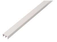 GAH Alberts Vodiaci profil, horný, plast, biela, 10 x 6,5 x 1000 mm, hr. 1,6 mm