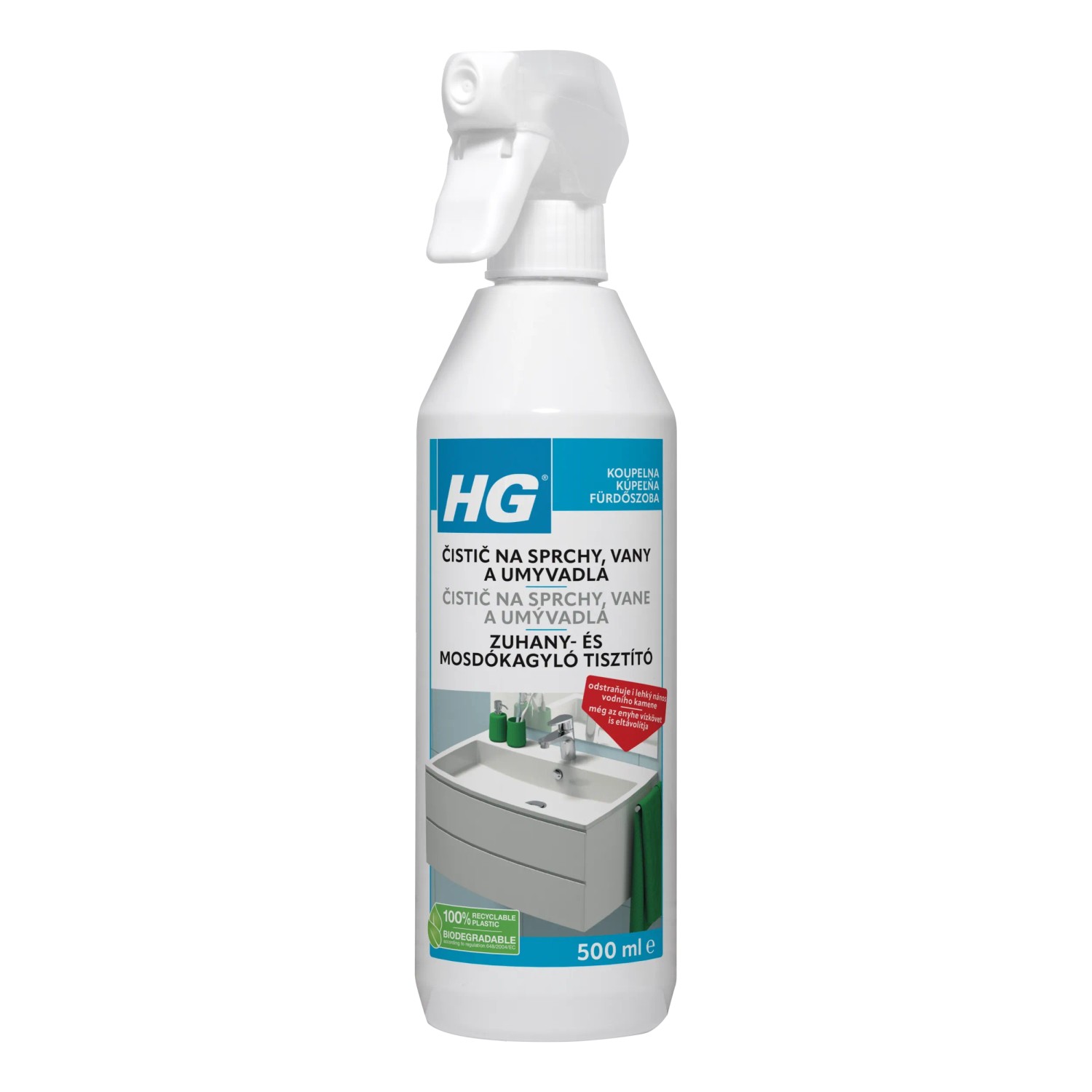 E-shop HG Sprej na sprchy, vane a umývadlá 500 ml