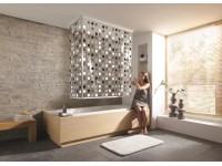 Kleine Wolke Rohová sprchová roleta sivá 132 / 56 cm x 240 cm