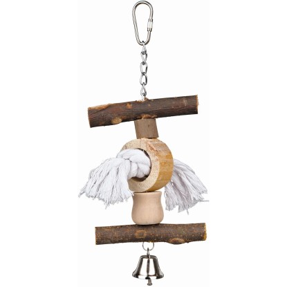 TRIXIE Hračka Natural Living s lanom/zvončekom 20 cm