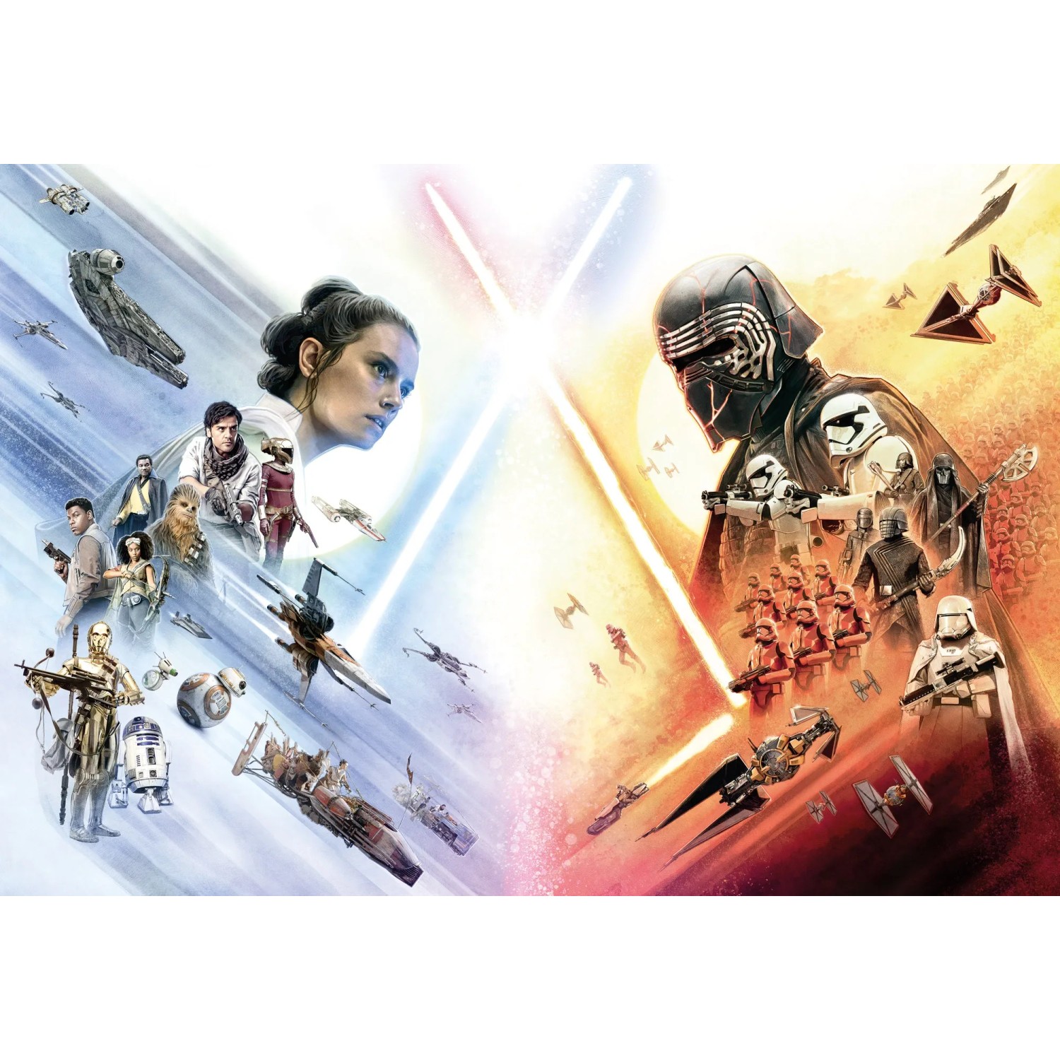 E-shop Komar Papierová fototapeta Star Wars EP9 Movie Poster Rey vs. Kylo Ren 368x254cm