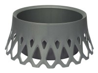 Plastia Samozavlažovací kvetináč Roseta strieborný pr. 400 mm