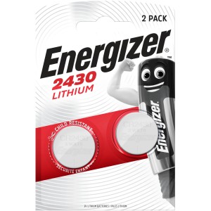 Lítiové gombíkové batérie Energizer CR2430, 2 kusy. Batéria pre elektronické zariadenia, vysoká hustota energie.
