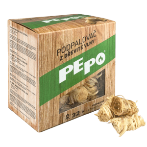 PE-PO Podpaľovač z drevenej vlny 32 ks