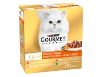 Gourmet Gold Konzervy pre mačky pstruh, teľacie, kačica, králik 8 x 85 g Gourmet Gold Konzervy pre mačky pstruh, teľacie, kačica, králik 8 x 85 g