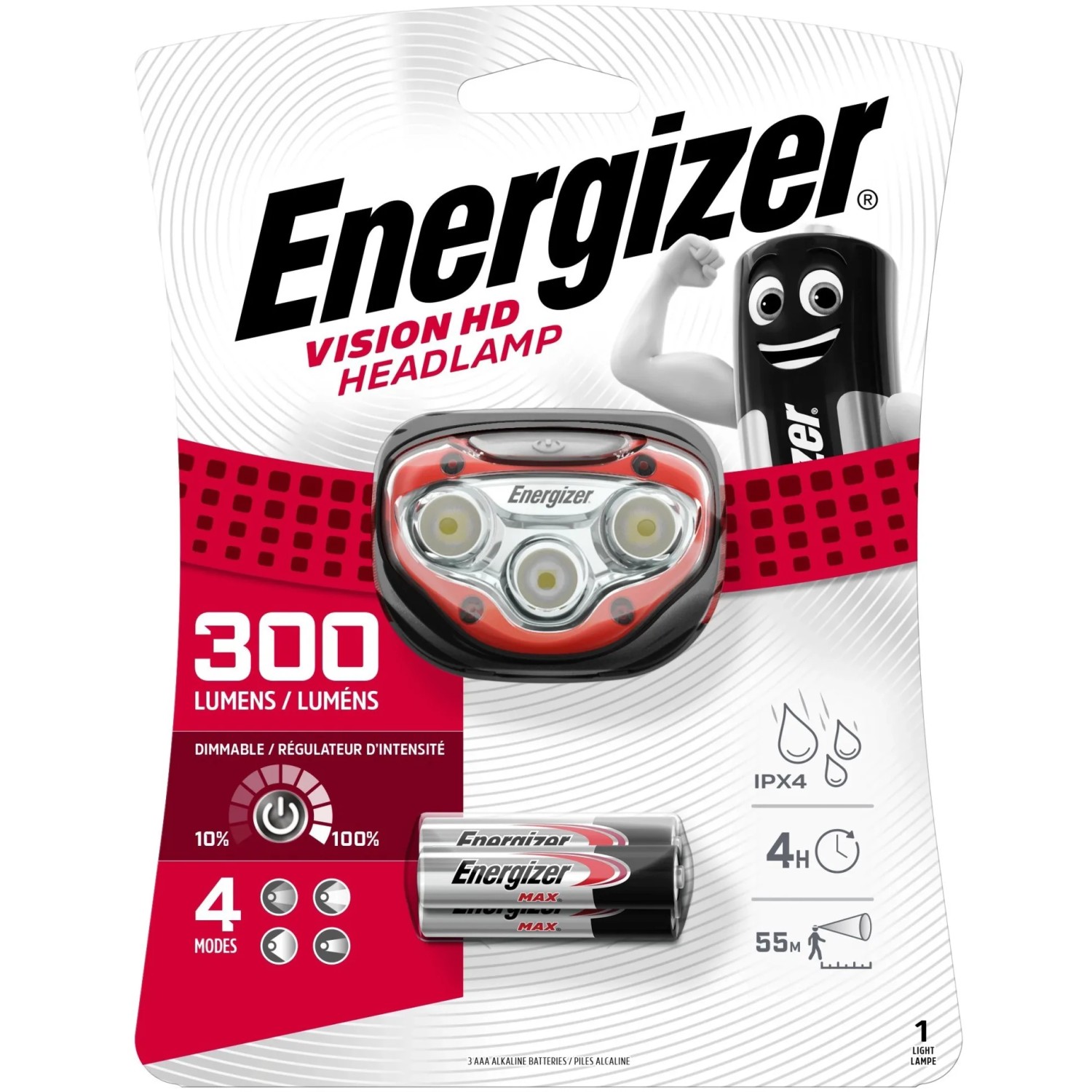 E-shop Energizer Čelové svietidlo Headlight 4 LED 3AAA, 1 ks