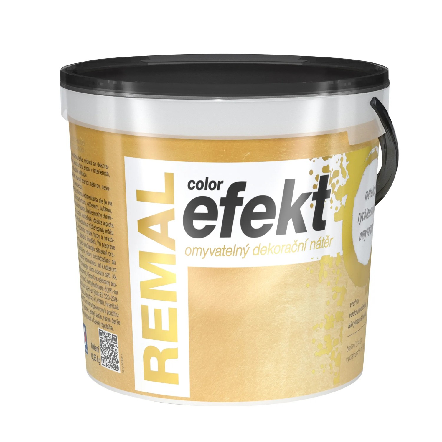 E-shop REMAL Umývateľný dekoračný maliarsky náter Color Efekt 0950 zlatý 250 g