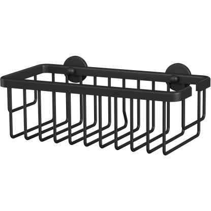tesa Košík do sprchy Aluxx veľký, matná čierna, 92 x 250 x 125 mm