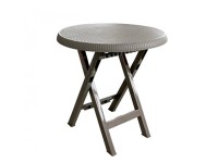 MEGA PLAST Skladací stolík TEO cappuccino pr. 70 x 70 cm