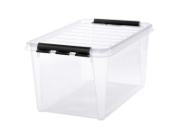 SmartStore Skladovací box Classic s vekom, transparentný, 39 x 59 x 31 cm, 46 l