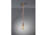 Trio Stropné svietidlo Rope patinovaná mosadz 1-ramenné retro 150 cm E27