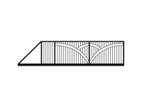 JARMEX Posuvná brána GENUA, čierna RAL9005, 1400 x 4000/6000 mm, Ľ JARMEX Posuvná brána GENUA, čierna RAL9005, 1400 x 4000/6000 mm, Ľ