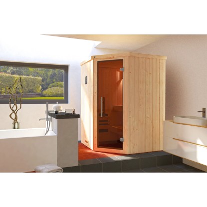 Weka Rohová sauna Kiruna 1 GT veľ. 1 vrátane pece do sauny 36 kW BioS