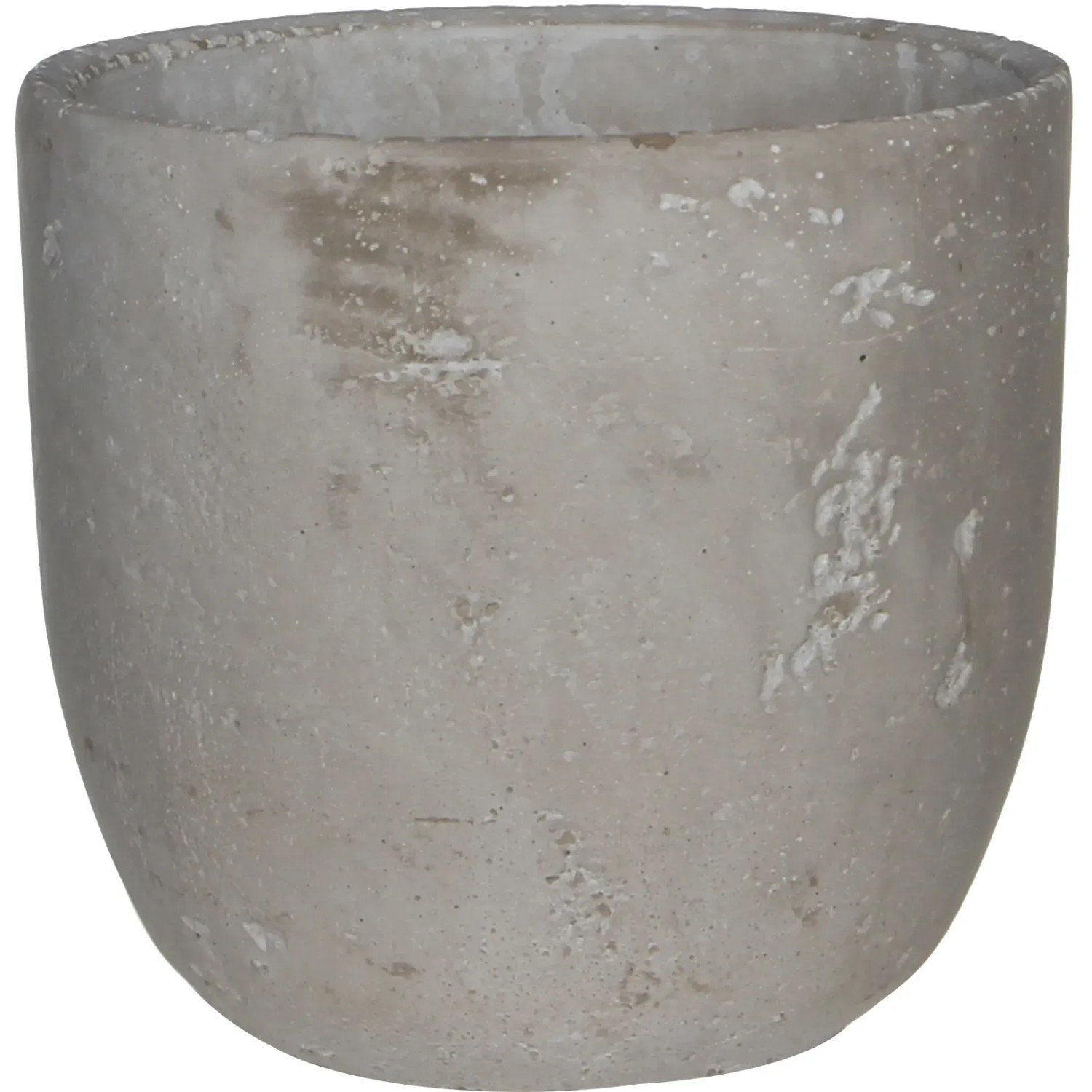 E-shop Mica Decorations Kvetináč Jimmy svetlo sivý, pr. 17 x 16 cm