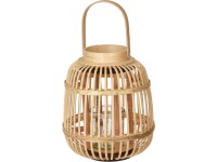 Koopman Bambusový lampáš prírodný pr. 19 x 24 cm