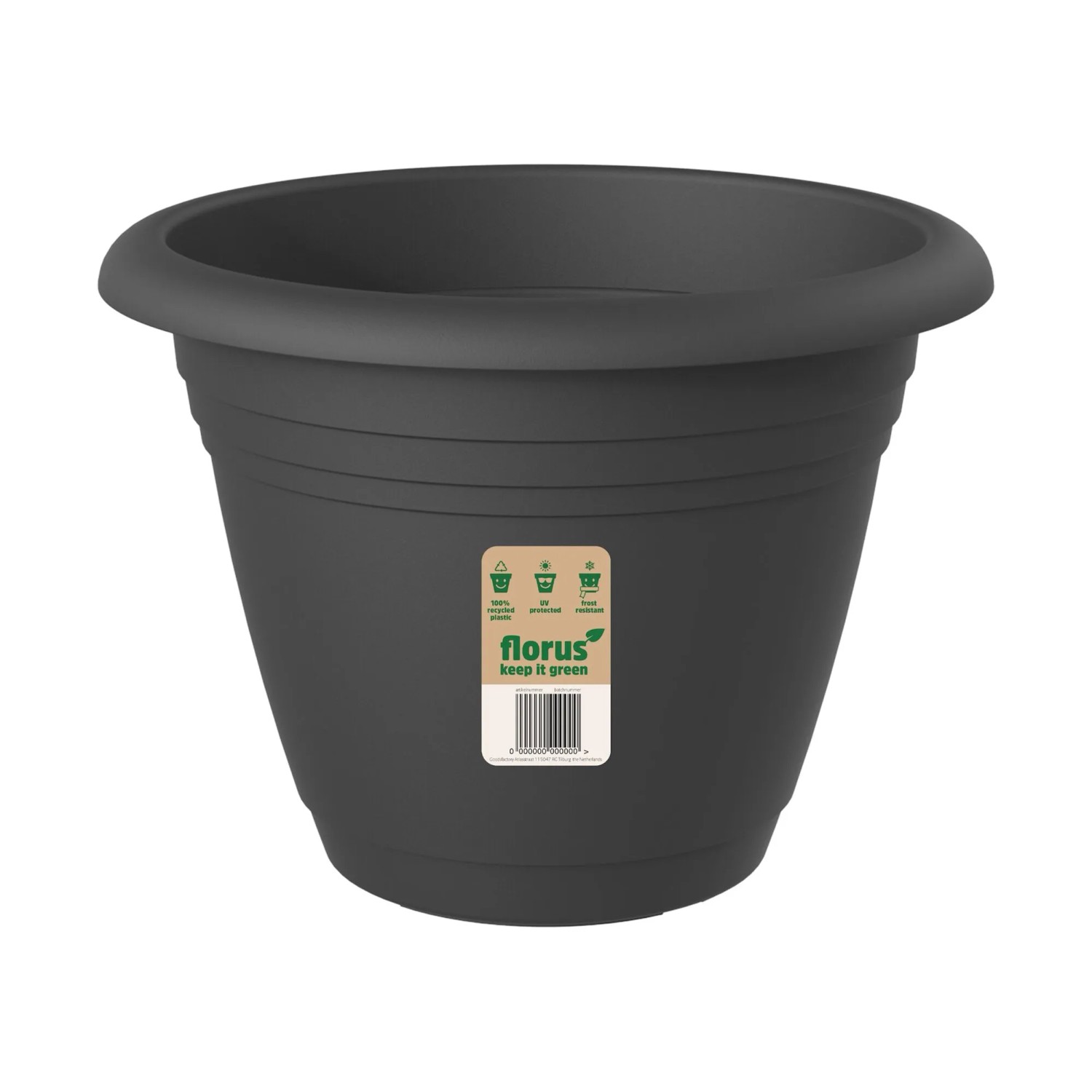 E-shop Florus Kvetináč Fiore Alessia pr. 35 cm antracitový