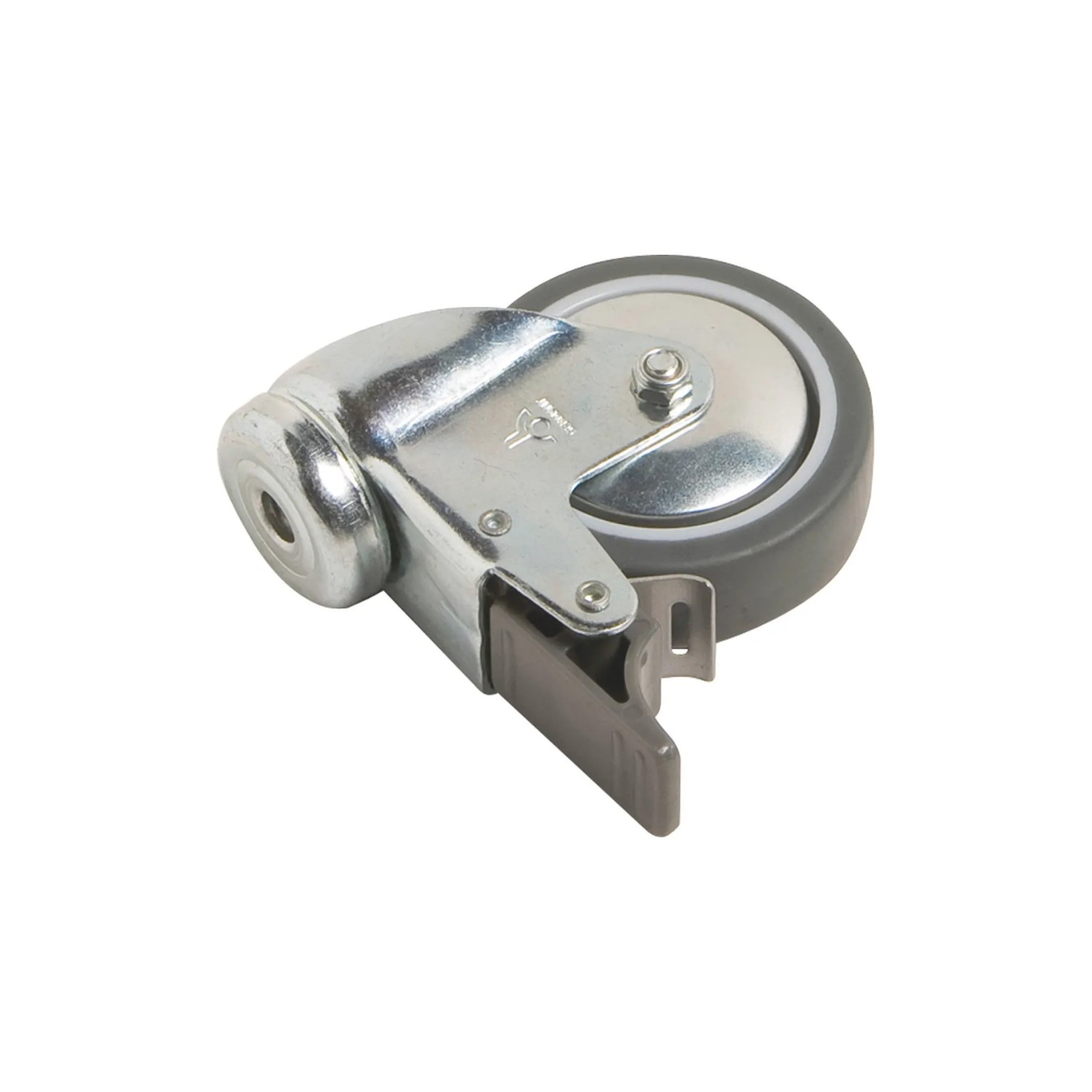 E-shop OBI Otočné koliesko s otvorom, brzdou a klzným ložiskom, pr. 75 mm, 50 kg