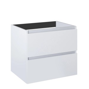 Skrinka pod umývadlo Roca Evelyne Basic, 60 cm, biela matná, s 2 zásuvkami do kúpeľne.