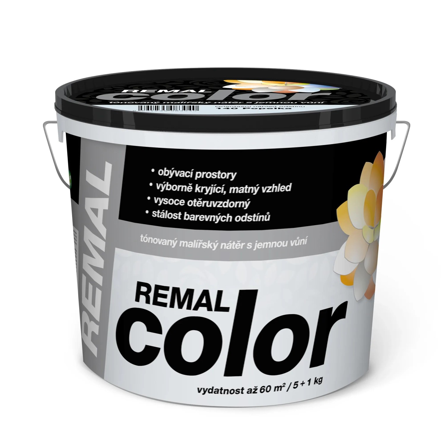 E-shop REMAL Color Tónovaný maliarsky náter s jemnou vôňou, 140 Popoluška, 5 + 1 kg