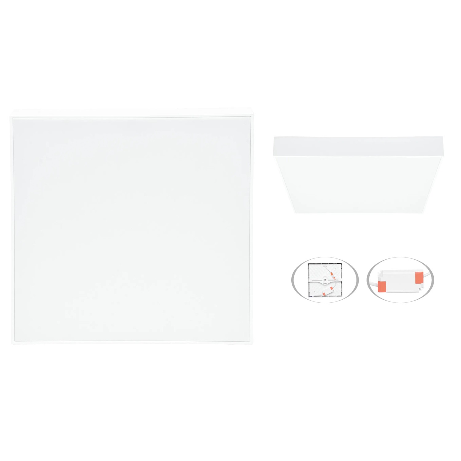 E-shop Ecolite LED stropné svietidlo TRIM biele 24 W, 1950 lm, 4100 K, 17 x 17 x 4,5 cm
