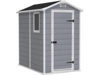 Keter Plastový záhradný domček Manor 4x6, sivá/biela, 120 x 192 x 198 cm