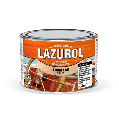 Lazurol Lodný lak S1119 bezfarebný matný, 375 ml