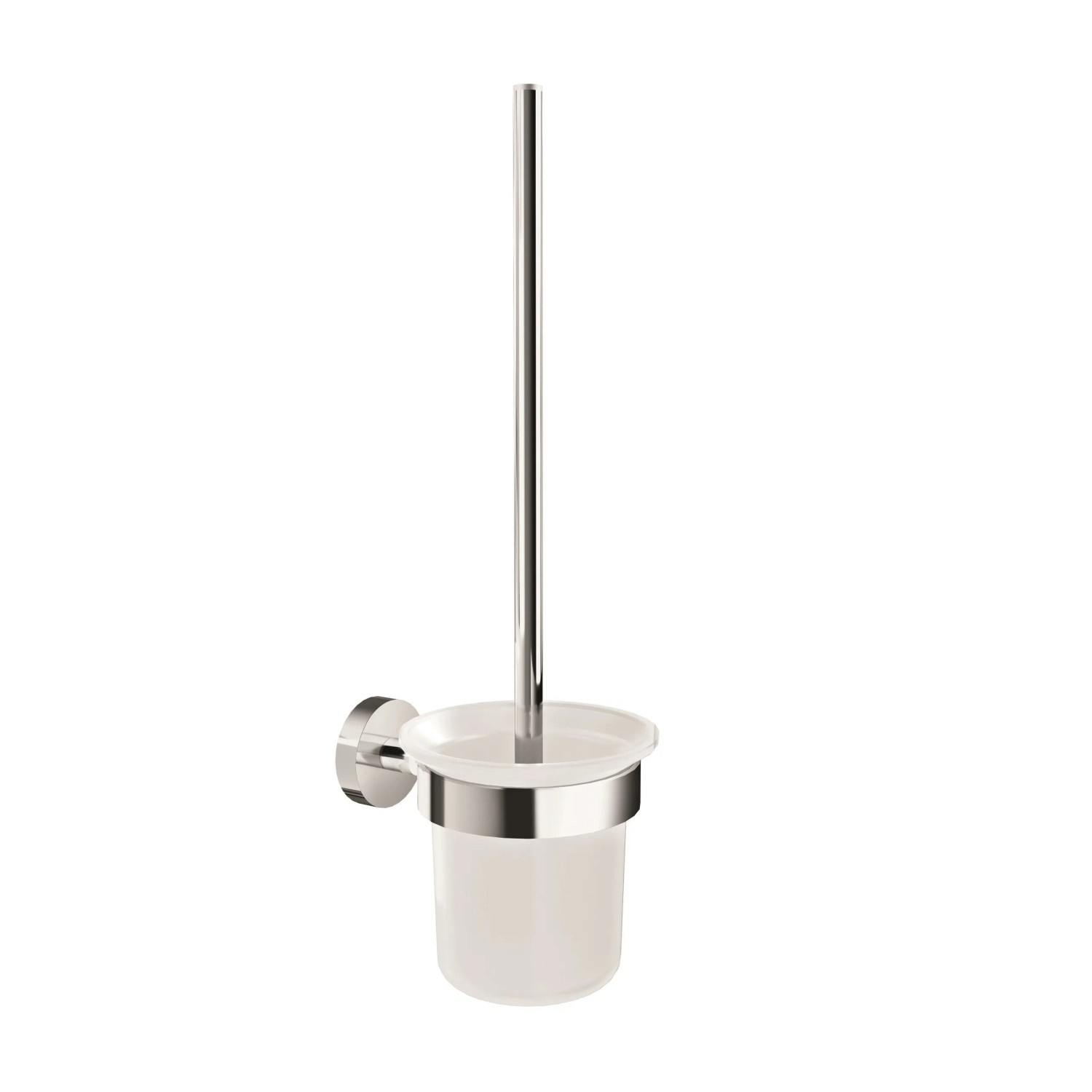 E-shop tesa Súprava WC štetky s nástenným držiakom Smooz, chróm, 137 x 97 x 410 mm