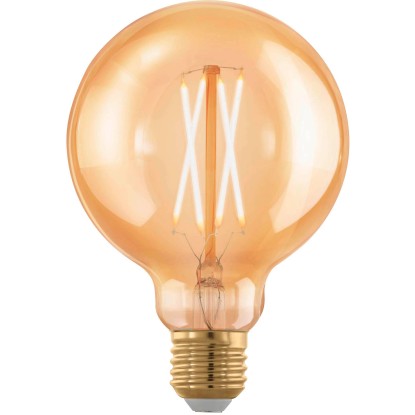 EGLO LED žiarovka E27 G95, 4 W, 300 lm, 1700 K, jantárová