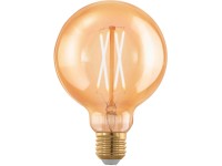 EGLO LED žiarovka E27 G95, 4 W, 300 lm, 1700 K, jantárová