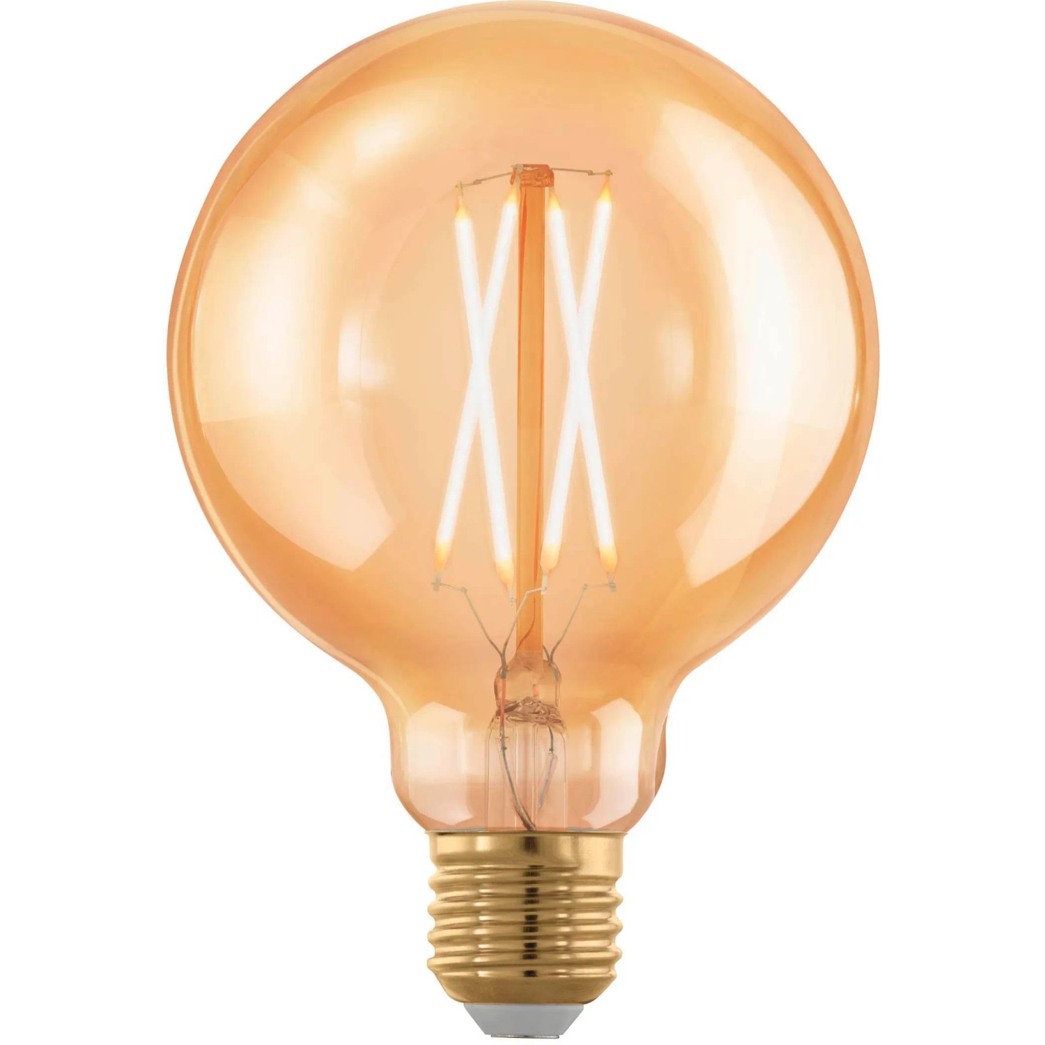 E-shop EGLO LED žiarovka E27 G95, 4 W, 300 lm, 1700 K, jantárová
