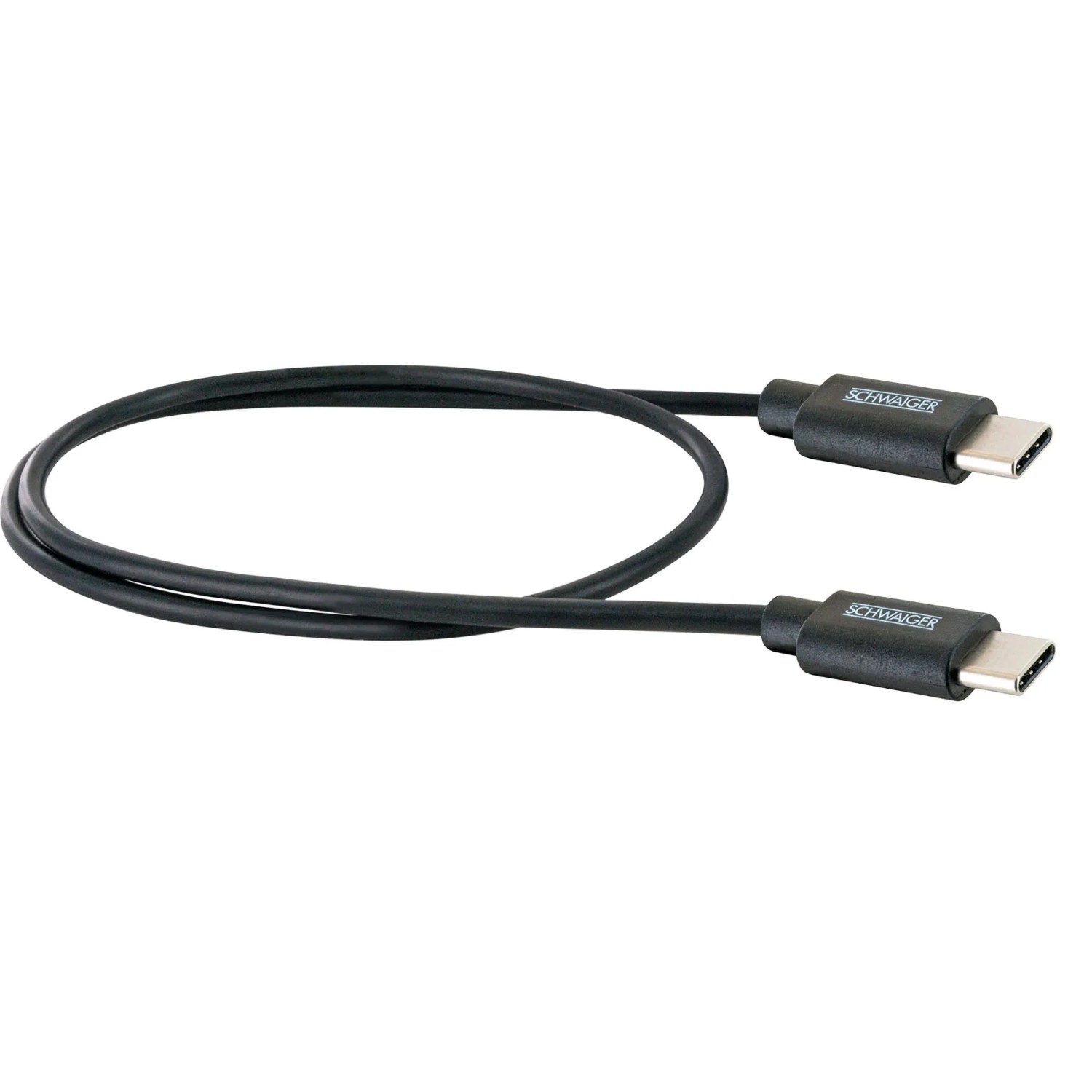 E-shop Schwaiger Synchronizačný a nabíjací kábel USB-C/USB-C, čierna, 0,5 m
