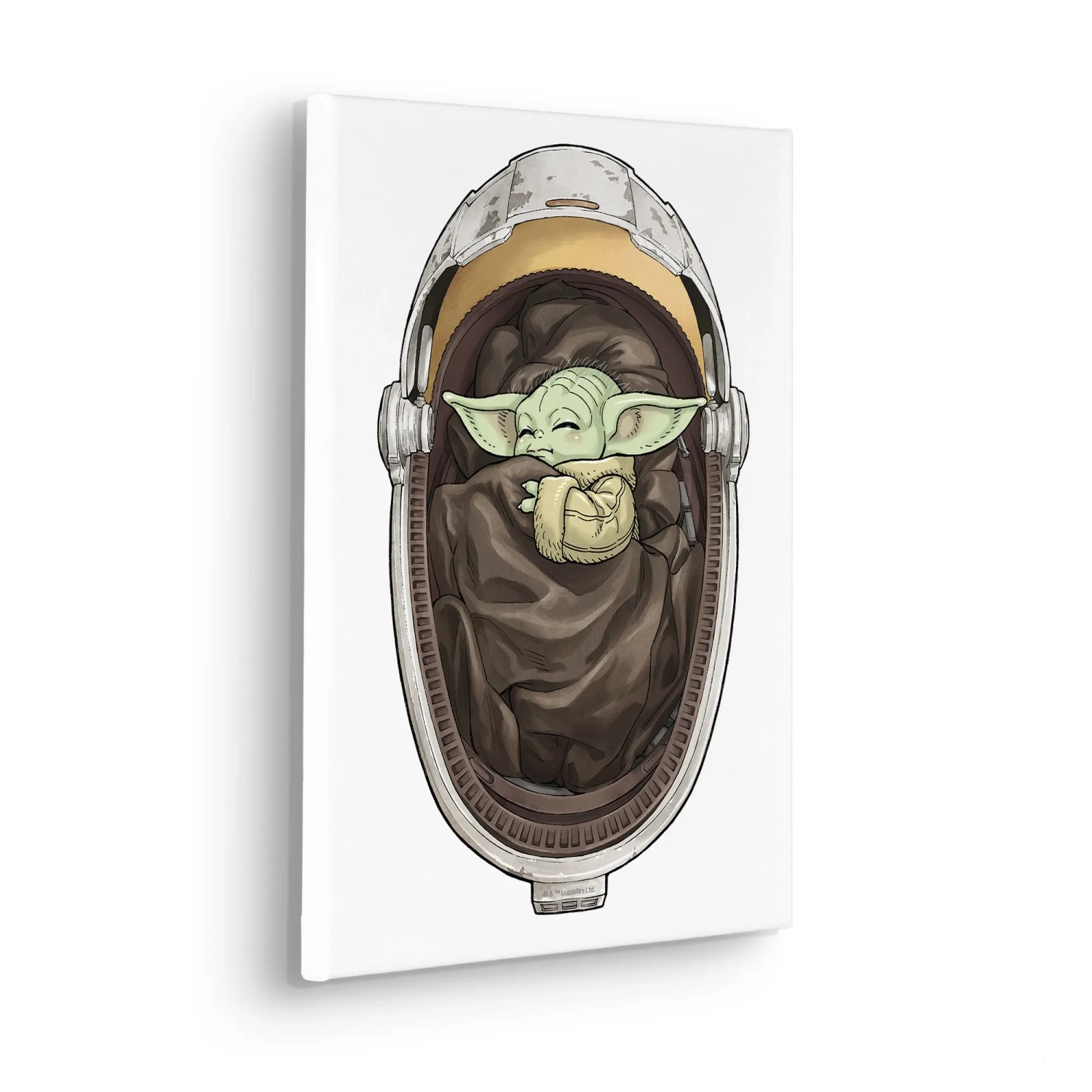 E-shop Komar Nástenný obraz na ráme Star Wars Mandalorian Grogu Sleeping 30 x 40 cm