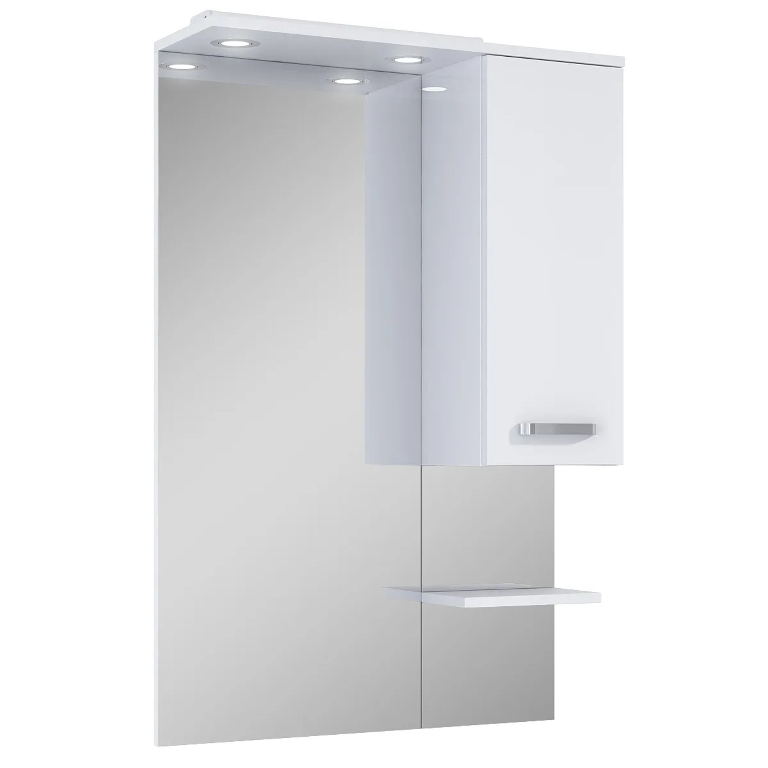 E-shop Maximus Nástenná kúpeľňová skrinka so zrkadlom Eve s LED, 70 x 104 x 18,6 cm