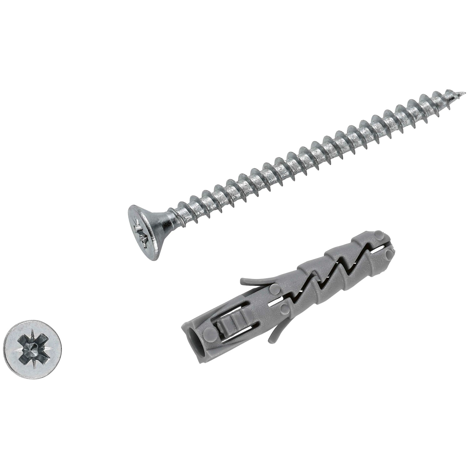 E-shop LUX-TOOLS Rozperná hmoždinka pr. 6 x 30 mm, vr. skrutiek PZ2 3,5 x 50 mm, 14 ks