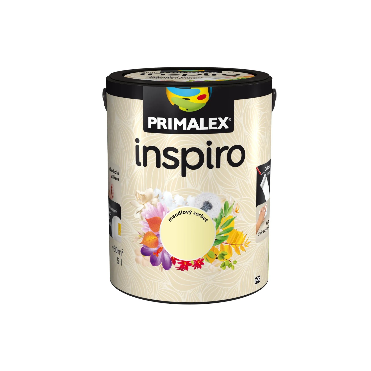 E-shop PRIMALEX Farebný vnútorný maliarsky náter Inspiro mandľový sorbet 5 l