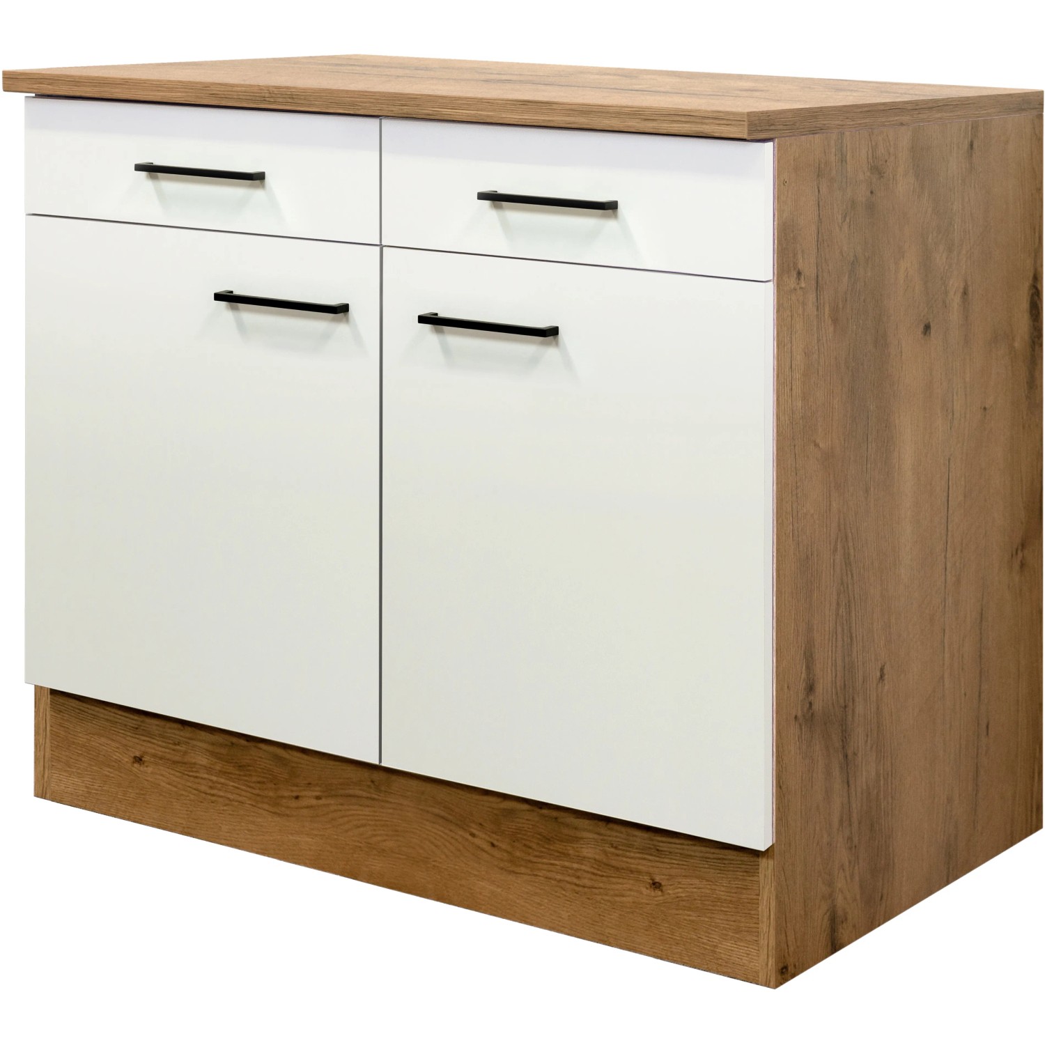 E-shop Flex-Well Kuchynská skrinka Vintea spodná, zásuvky + dvierka, 100 x 85 x 57,1 cm