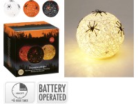 Koopman Papierová guľa s pavúkom s 15 LED diódami, rôzne druhy, pr. 15 cm Koopman Papierová guľa s pavúkom s 15 LED diódami, rôzne druhy, pr. 15 cm