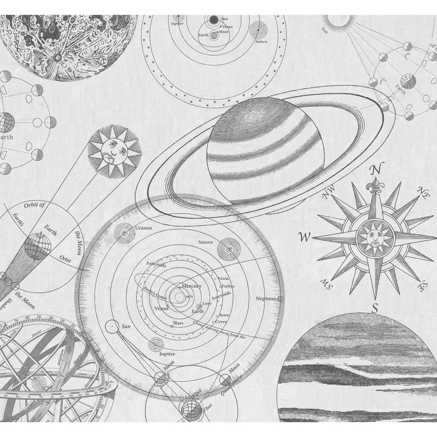 E-shop Komar Vliesová fototapeta Cosmos Sketch 300 x 280 cm