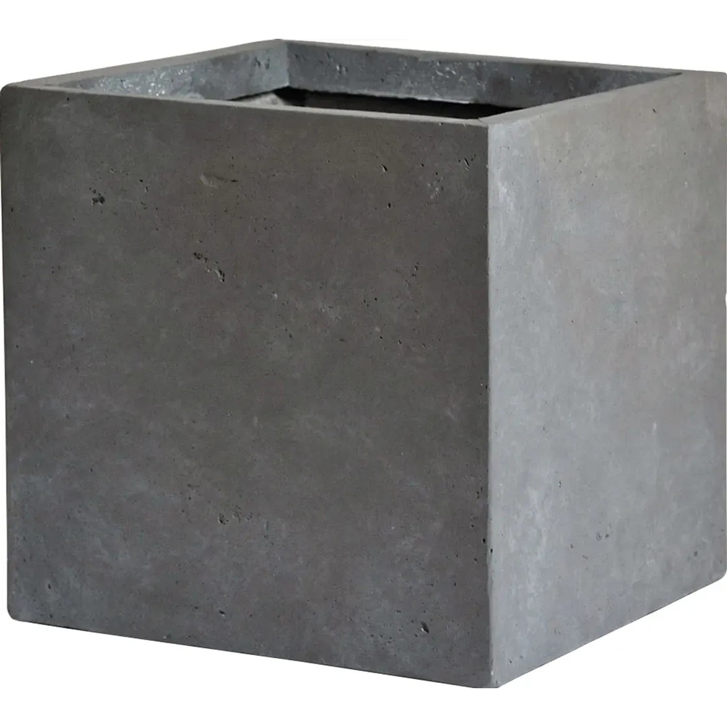 E-shop Mega Collections Kvetináč Clayfibre Cubi autentická sivá 28 x 28 x 28 cm