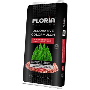 FLORIA PREMIUM Dekoratívna farebná mulčovacia kôra tehlová 70 l