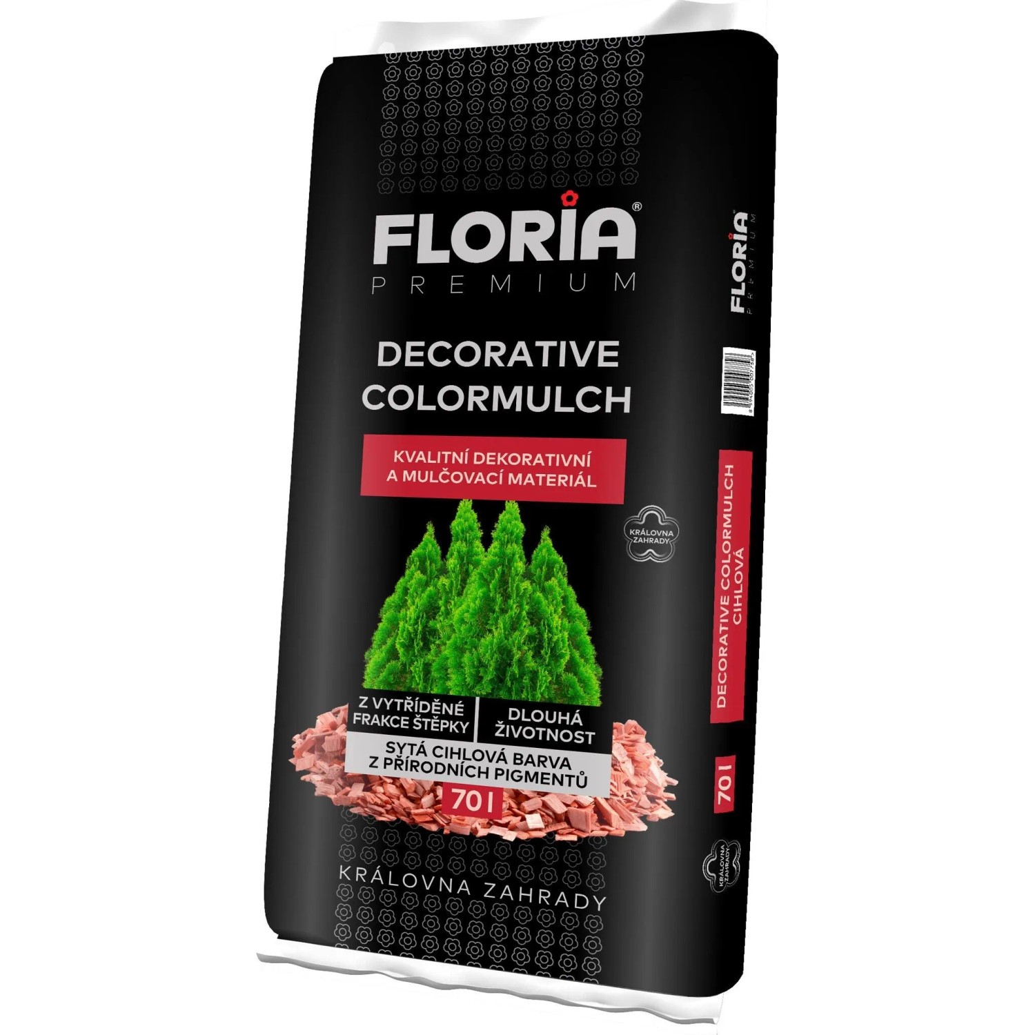 E-shop FLORIA PREMIUM Dekoratívna farebná mulčovacia kôra tehlová 70 l
