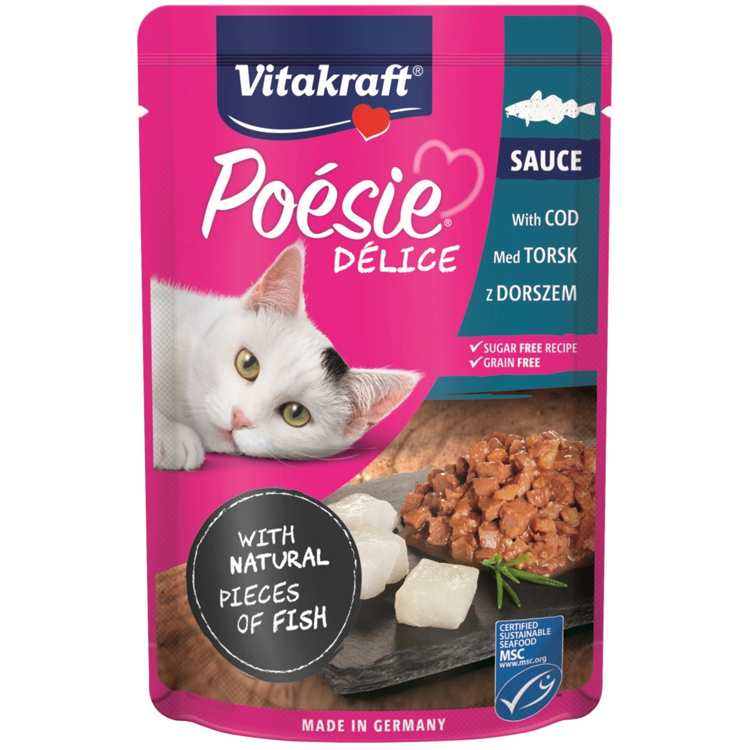 E-shop Vitakraft Kapsičky pre mačky Poésie Délice treska 85 g