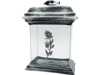 Z-TRADE Náhrobný lampáš Madona Katedrála Ruža strieborná 26 cm Z-TRADE Náhrobný lampáš Madona Katedrála Ruža strieborná 26 cm