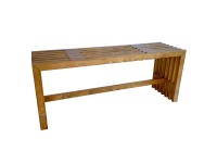 Drevená záhradná lavica Quadra prírodná lakovaná 110 x 45 x 32,5 cm