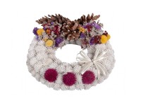 Náhrobný veniec z bodliakov SPOMÍNAME, pr. 20 cm Náhrobný veniec z bodliakov SPOMÍNAME, pr. 20 cm