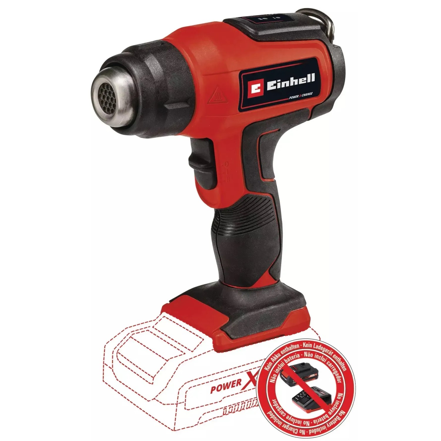 E-shop Einhell Power X-Change Aku teplovzdušná pištoľ TE-HA 18 Li-Solo