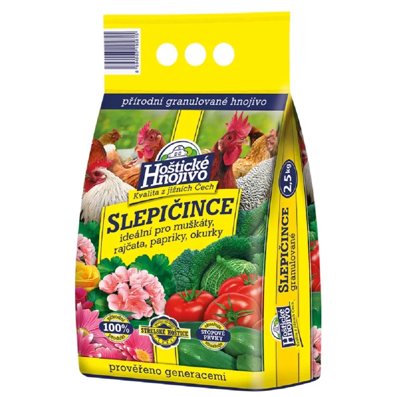 E-shop Hoštické hnojivo Slepičince granulované, 2,5 kg