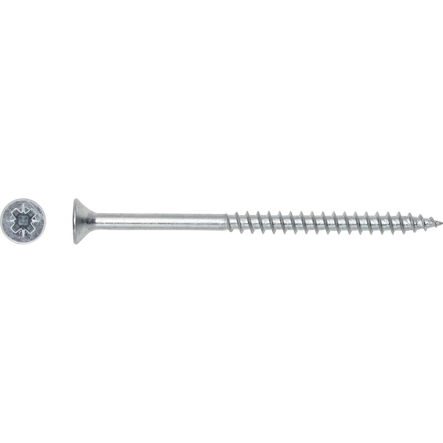 E-shop Uni skrutky so zápustnou hlavou TX30 čiastočný závit bielo pozink. 6x50 mm, 6 ks